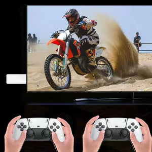 Game Console Stick, Nostalgia Gaming Stick, Plug & Play TV Video Gaming Stick with 128G SD &Built-in 30000+ Games, 4K HDMI Output,2.4G Wireless Controllers عصا وحدة التحكم في الألعاب، عصا ألعاب Nostalgia، عصا ت